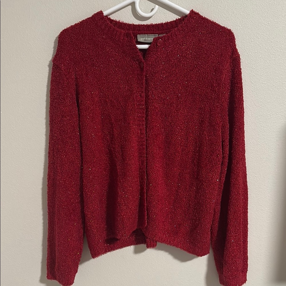 Croft & Barrow Petite Red Womens Sweater